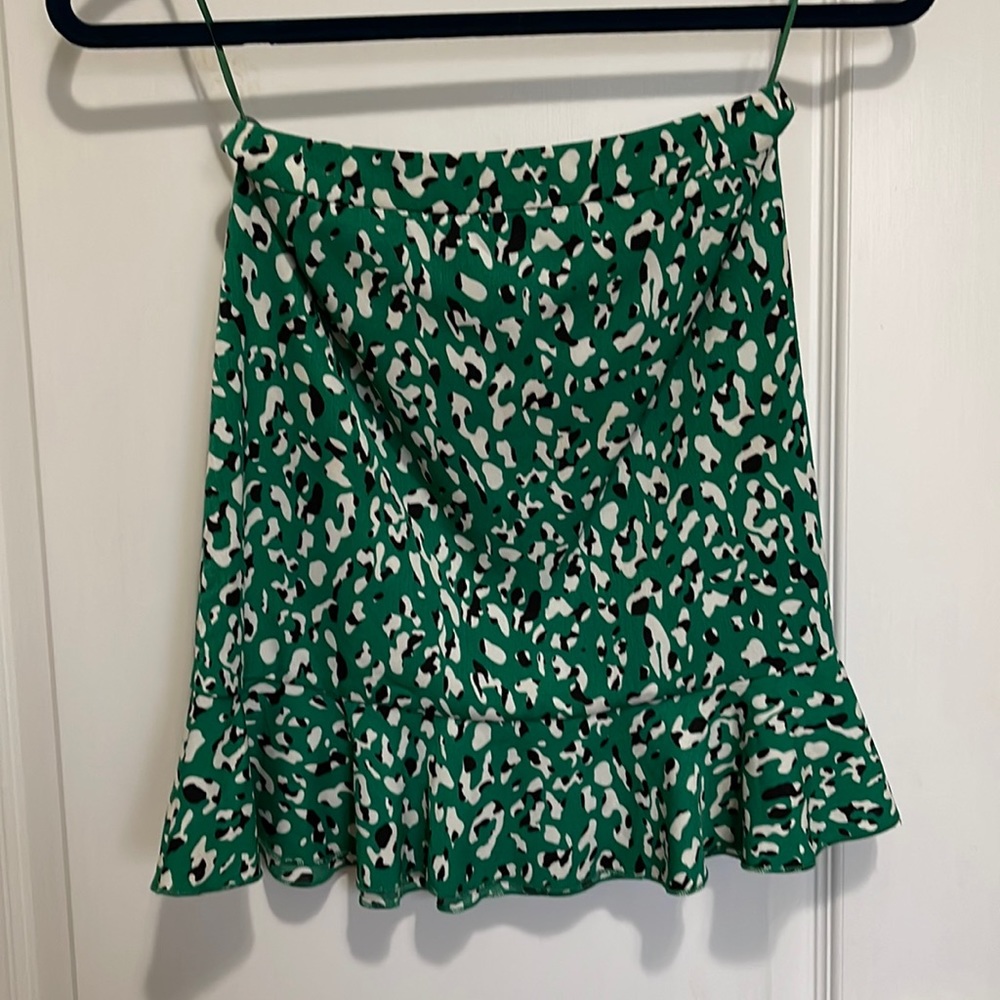 Super down cheetah printed skirt